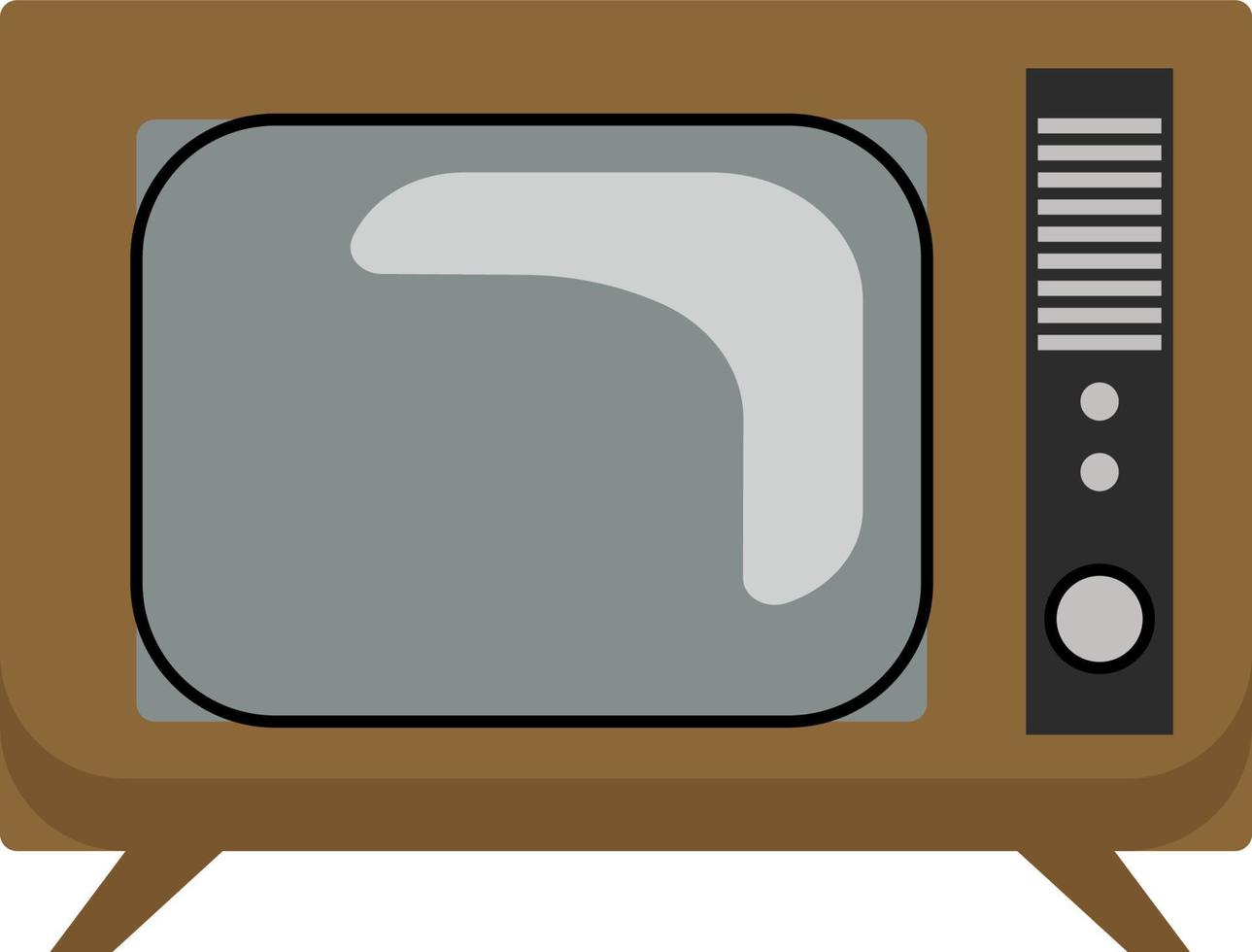 uma tv retrô, ilustração vetorial ou colorida. vetor