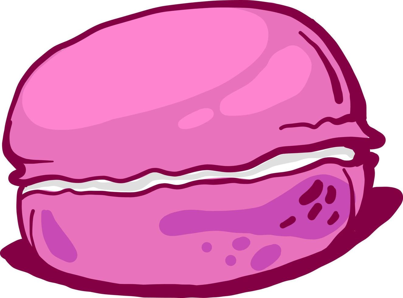 biscoito rosa, ilustração, vetor em fundo branco