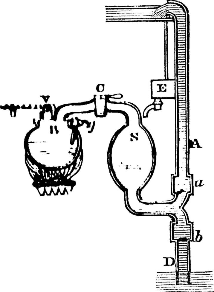 motor de poupança, ilustração vintage. vetor