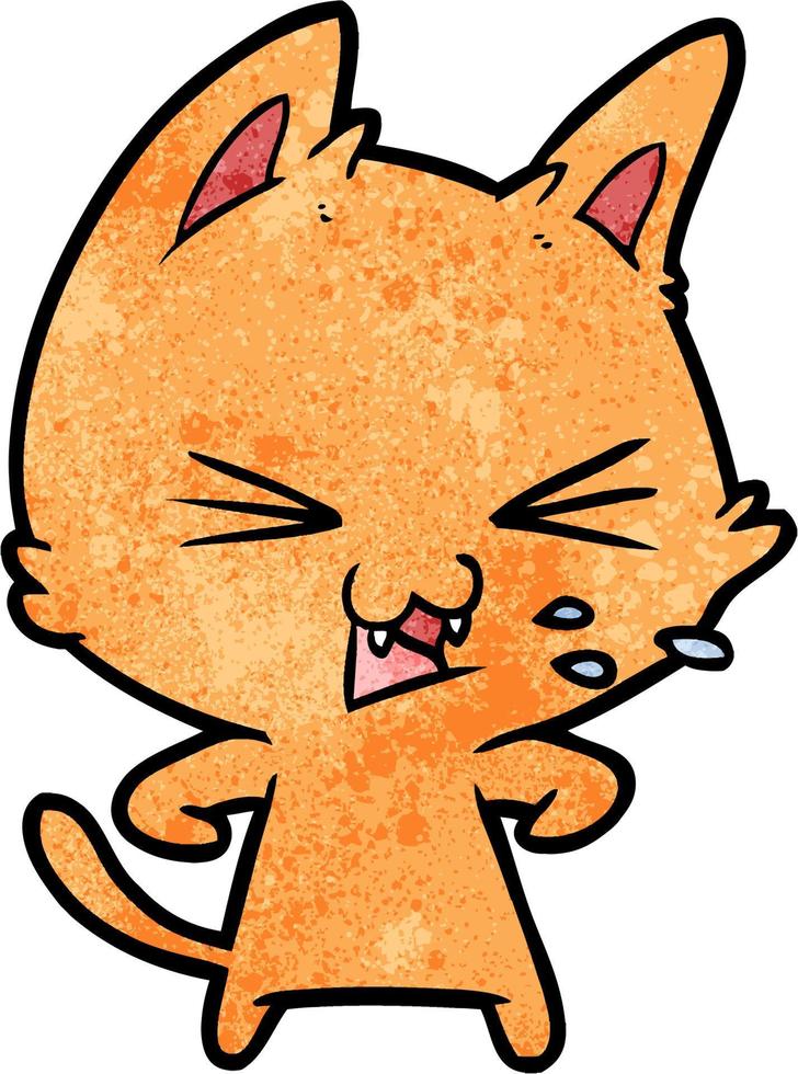 personagem de gato vetorial em estilo cartoon vetor