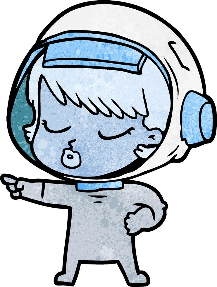 personagem de astronauta vetorial em estilo cartoon vetor