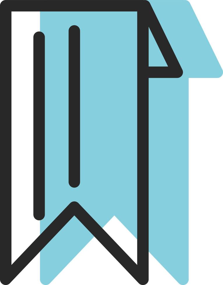 marcador azul com duas listras, ilustração, sobre um fundo branco. vetor