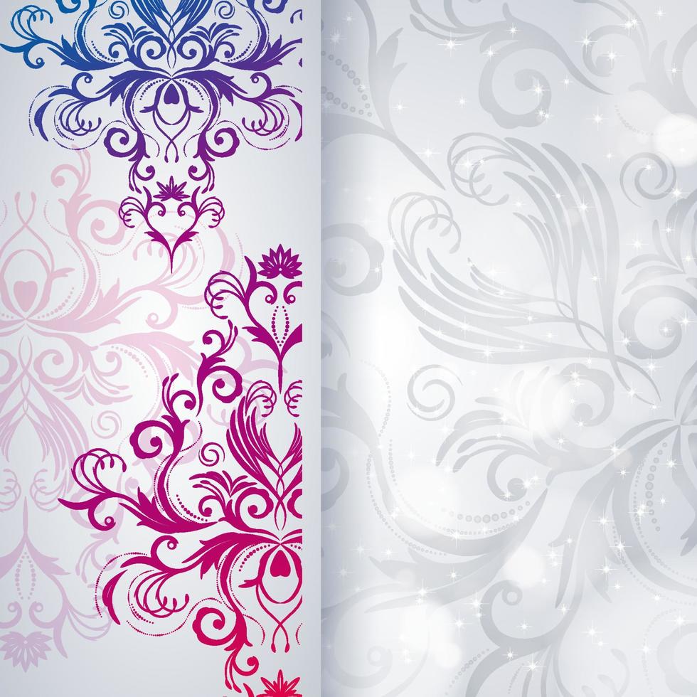 de fundo vector abstrato com item floral.