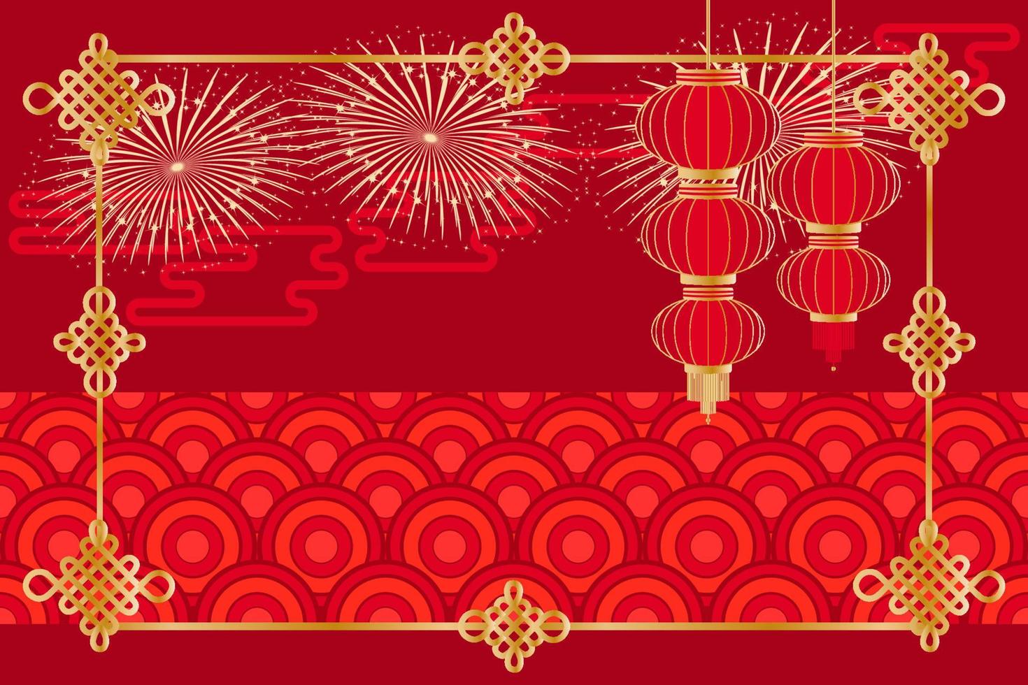 feliz ano novo, fundo de ouro vermelho do ano novo chinês. vetor