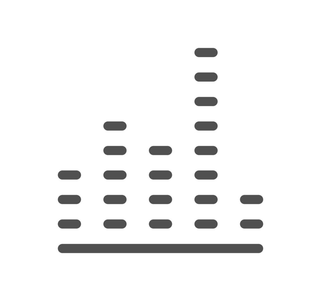 partituras e contorno de ícone de som e vetor linear.