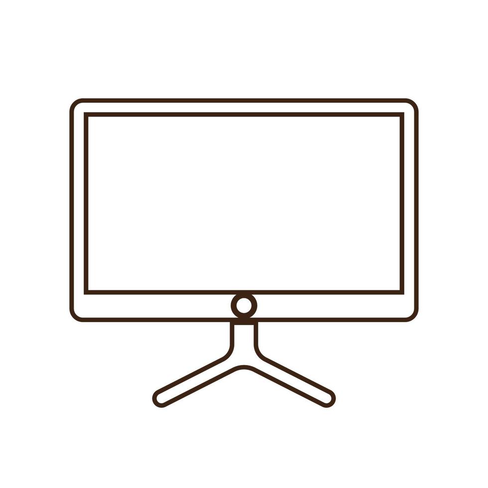 logotipo de televisão preto e branco vetor