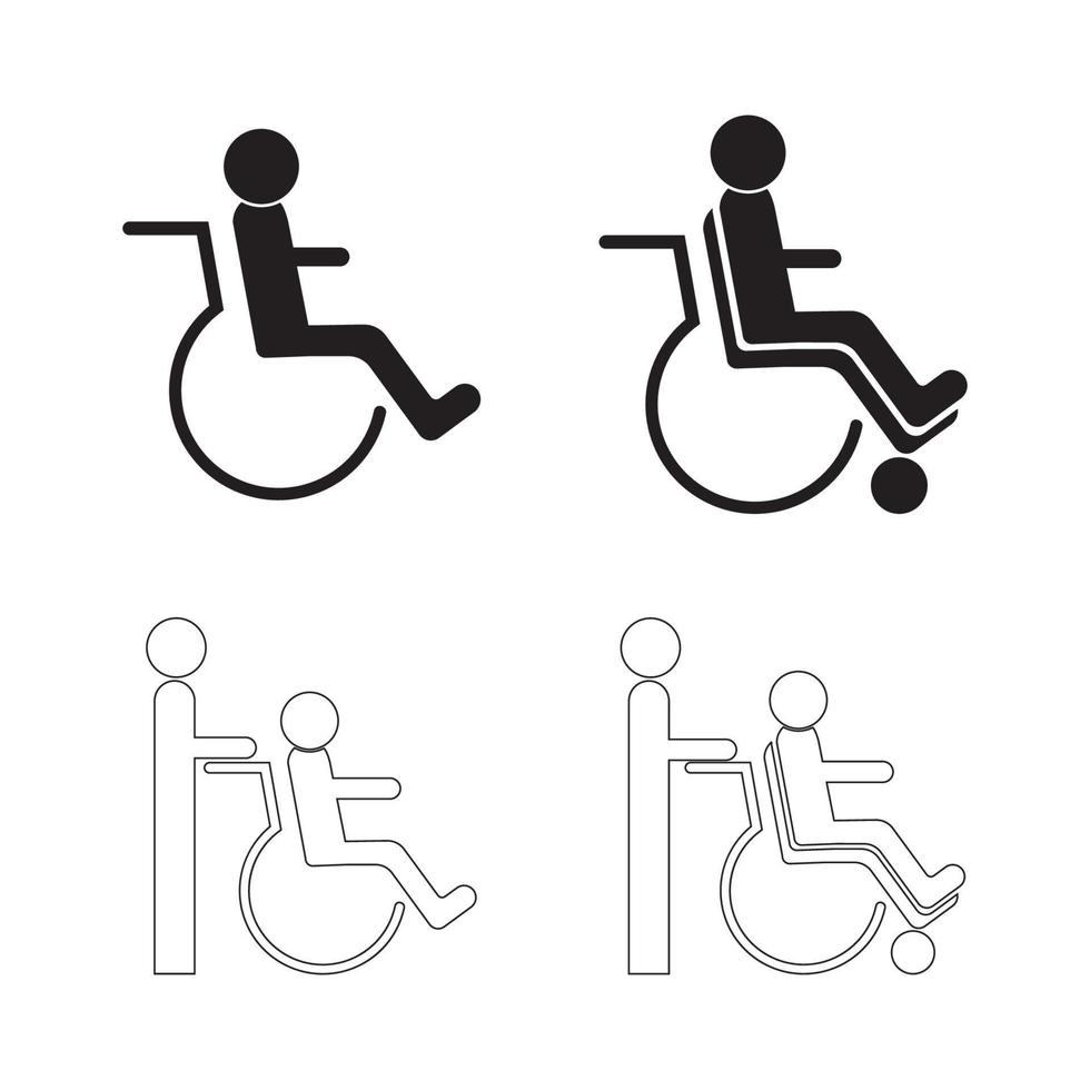 logotipo da cadeira de rodas vetor