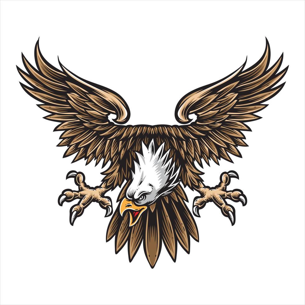 ilustração vetorial de personagem de águia vetor