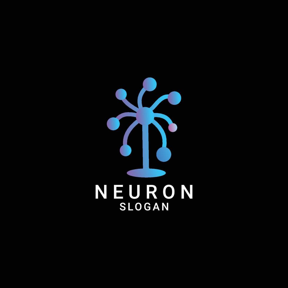 vetor de design de ícone de logotipo de neurônio