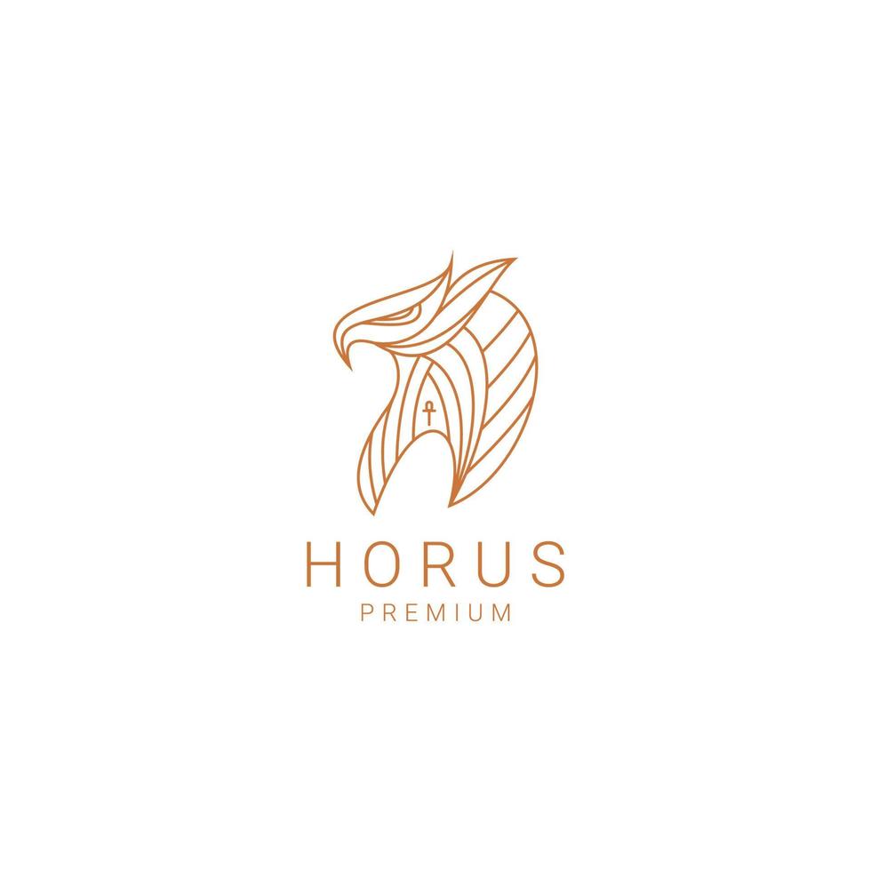 modelo de ícone de design de logotipo horus vetor