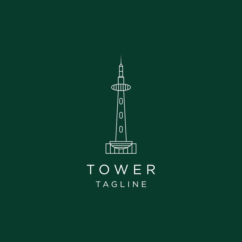 vetor de ícone de design de logotipo de torre