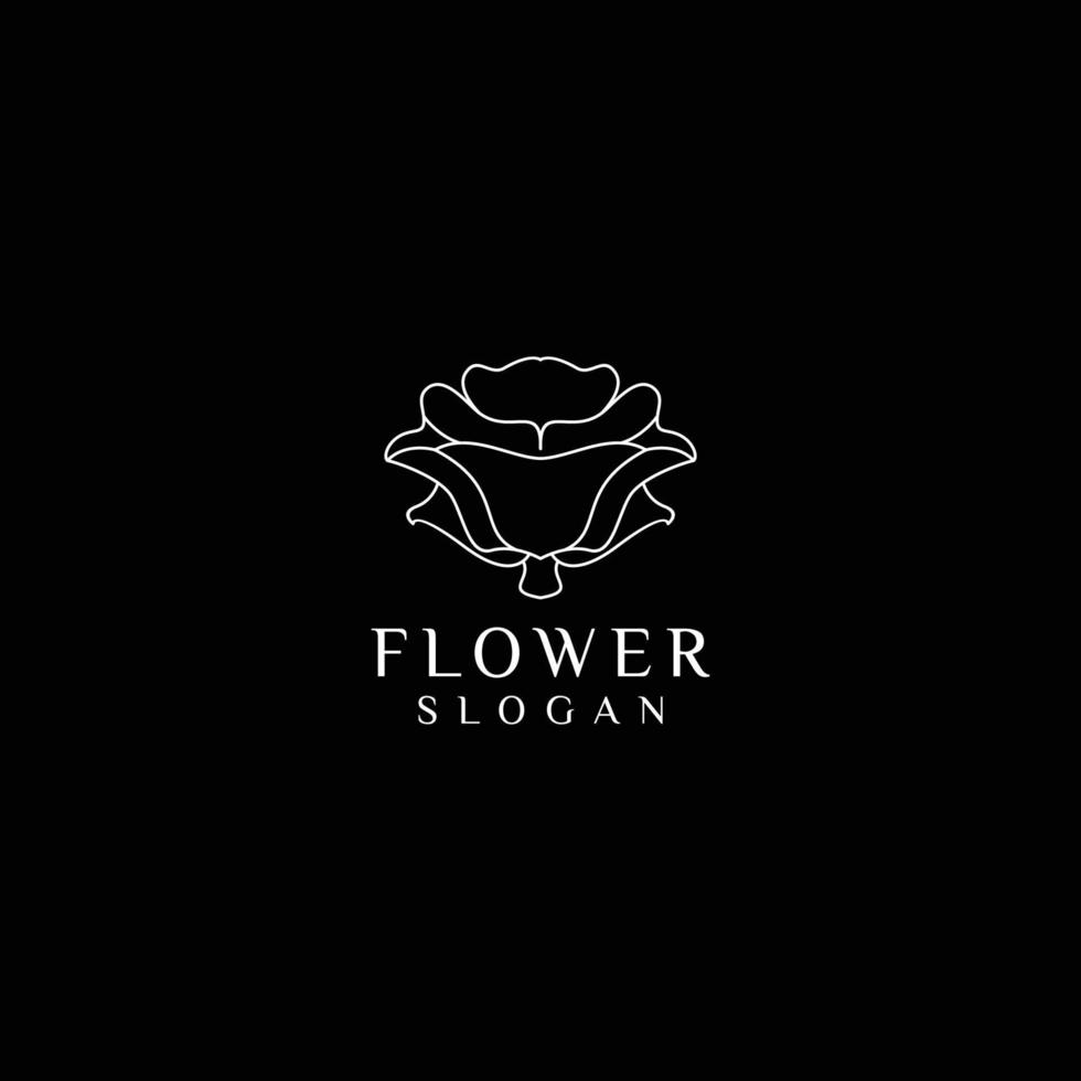 vetor de ícone de design de logotipo de flor