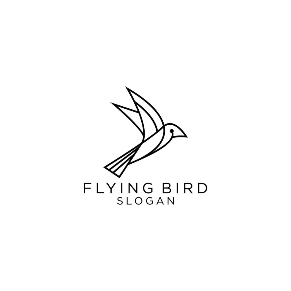 vetor de ícone de design de logotipo de pássaro