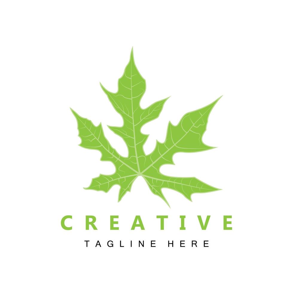 logotipo de folha, vetor de planta verde, vetor de árvore, ilustração de marca de produto