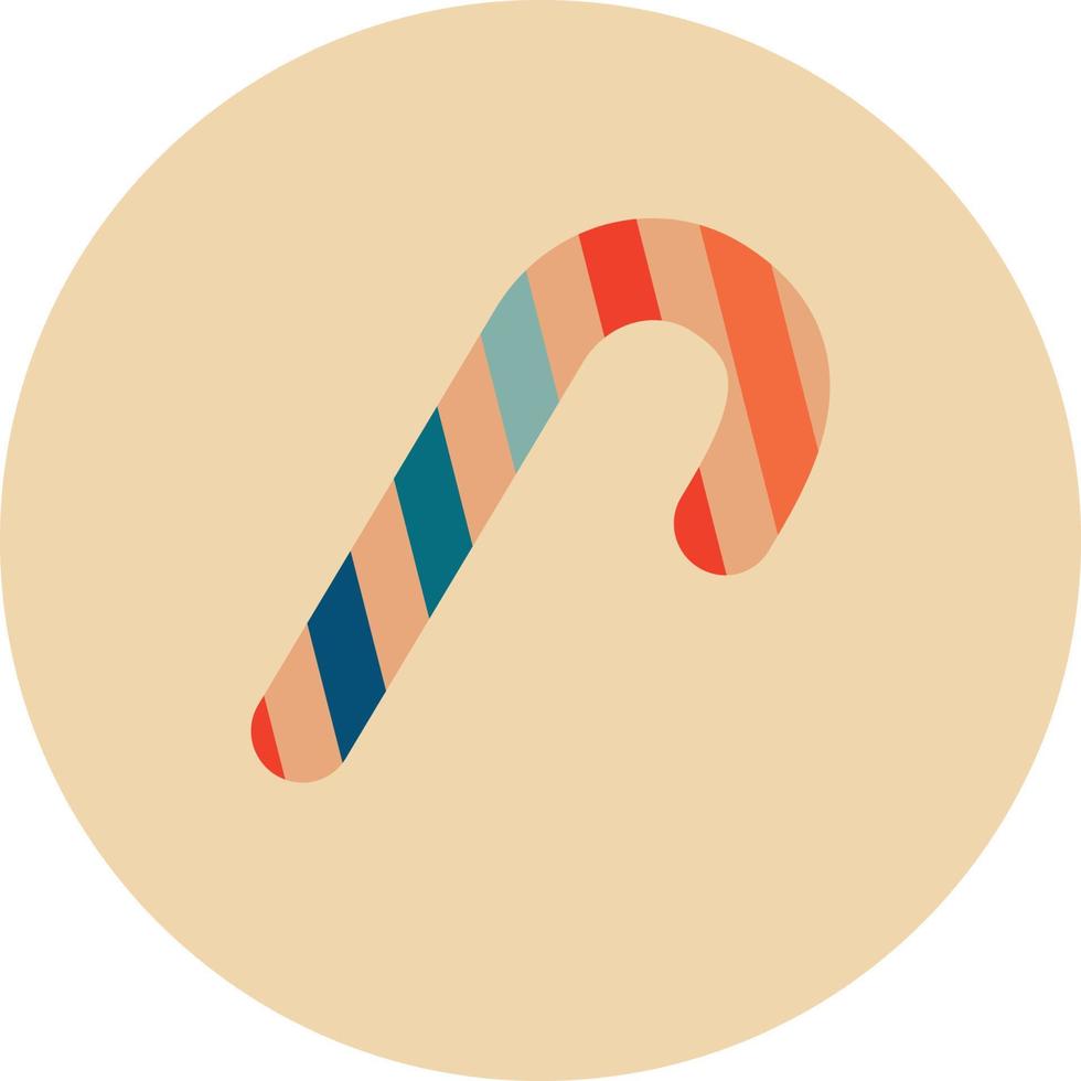 ícone de bastão de doces de natal vetor