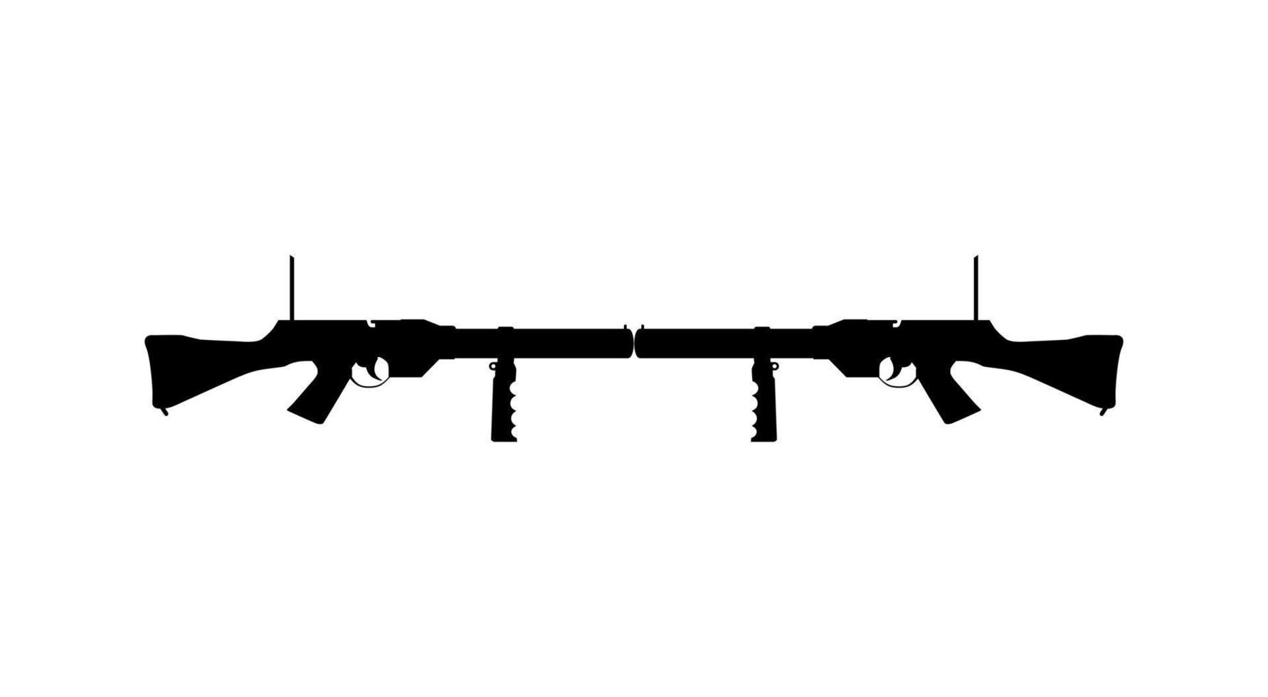 silhueta de arma de arma para logotipo, pictograma, ilustração de arte, site ou elemento de design gráfico. ilustração vetorial vetor