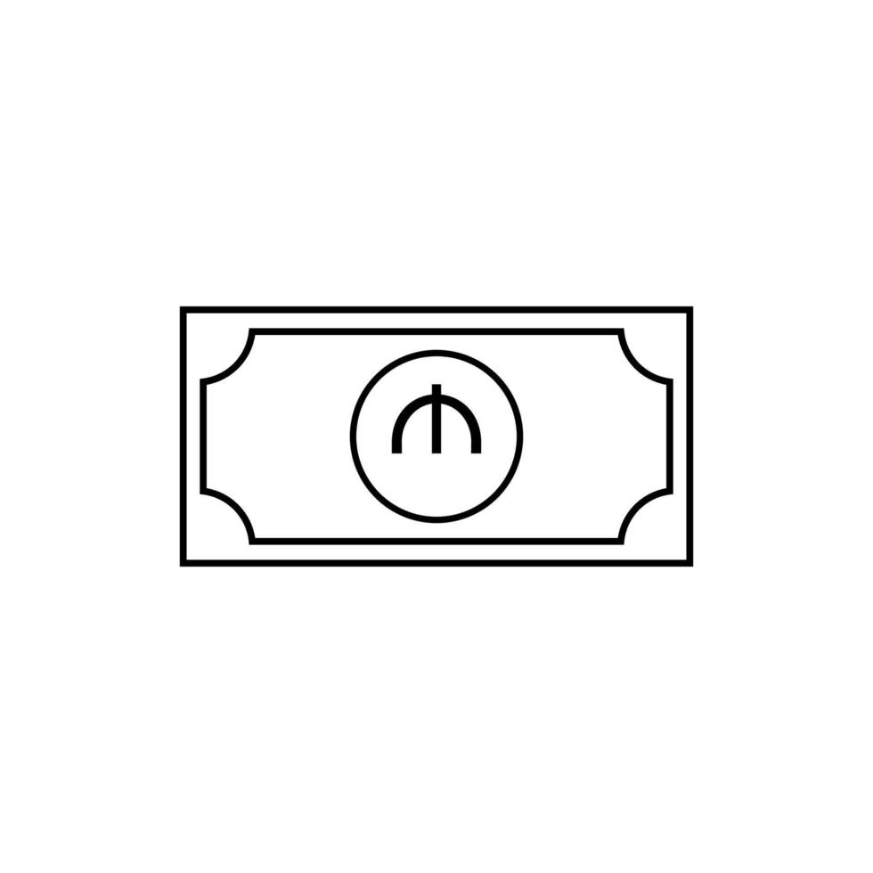 símbolo de ícone de moeda do azerbaijão, manat do azerbaijão, sinal de azn. ilustração vetorial vetor