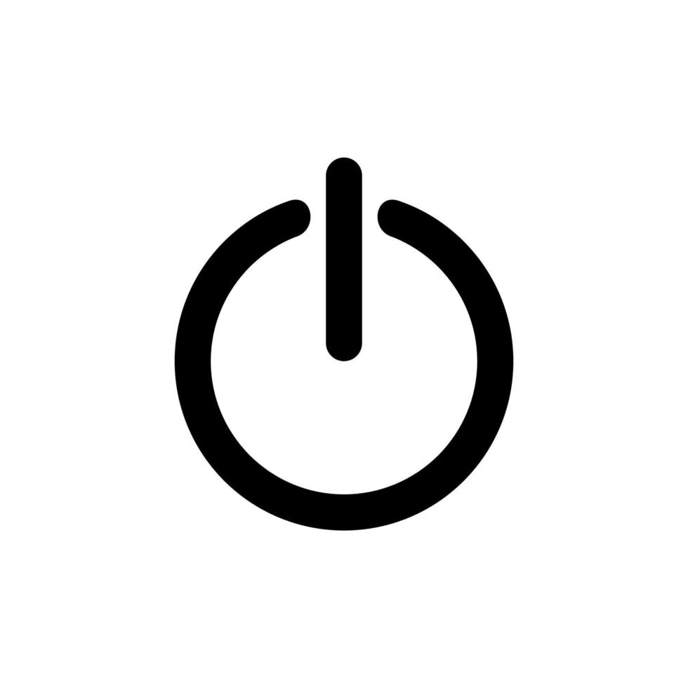 botão liga / desliga no sinal do interruptor para pictograma, ilustração de arte, logotipo, aplicativos, site ou elemento de design gráfico. ilustração vetorial vetor
