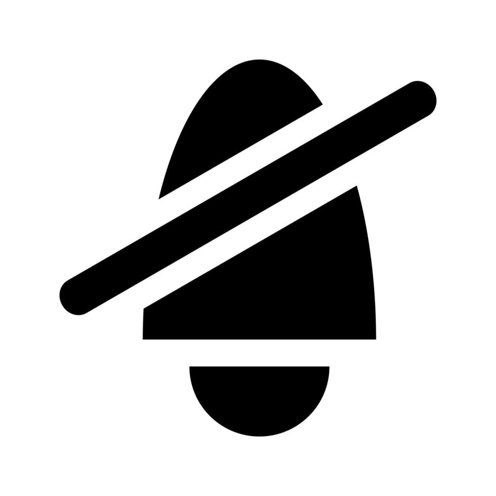 ícone de sino proibido, pode ser usado para sinal ou símbolo no trabalho vetor