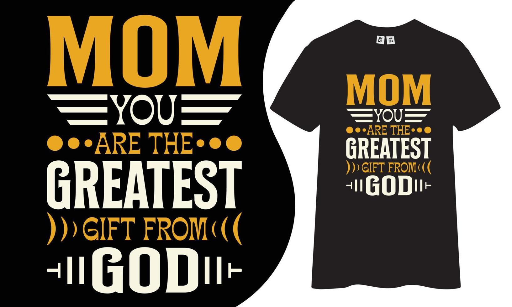 design de camiseta tipografia mãe. vetor
