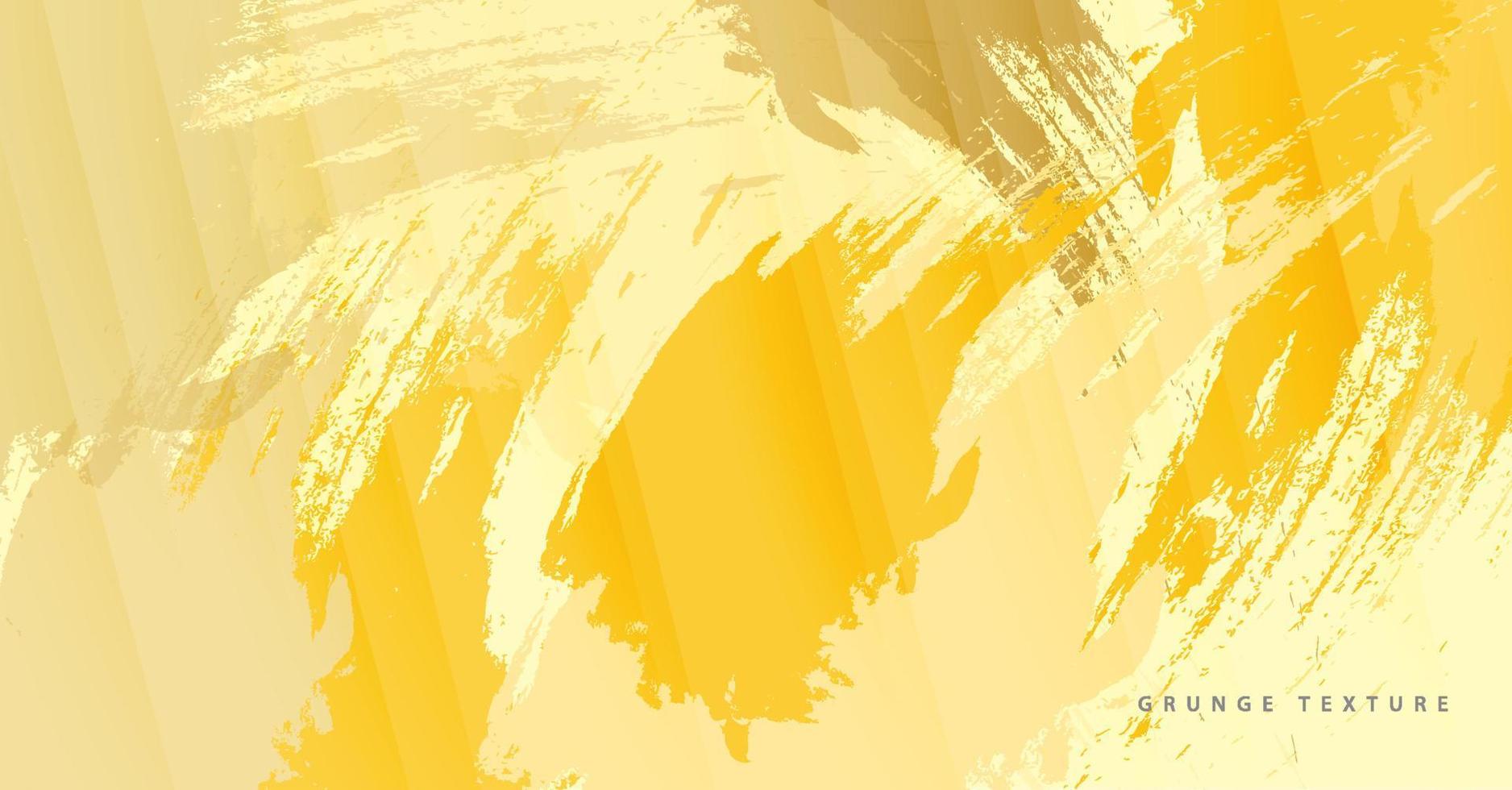 vetor de fundo de cor amarela de pincel abstrato
