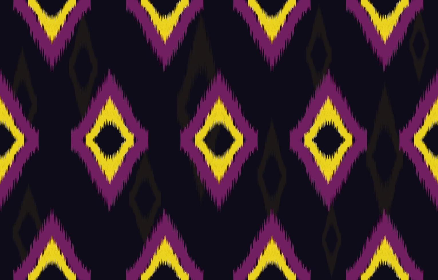 tecido ikat sem costura padrão geométrico étnico tradicional bordado style.design para fundo, tapete, tapete, sarongue, roupas, ilustração vetorial. vetor