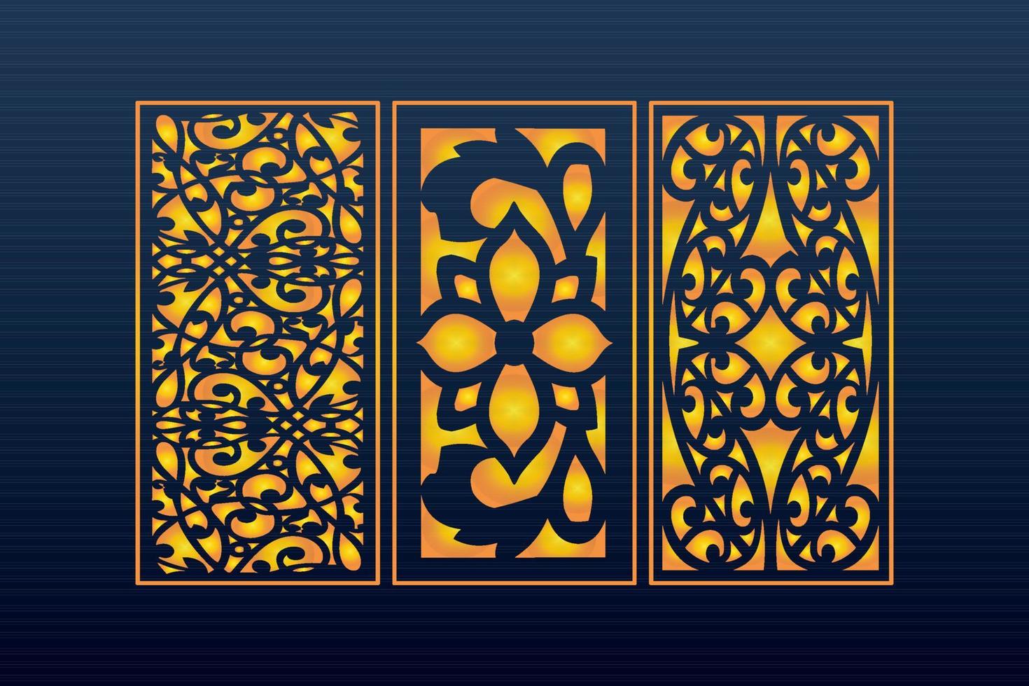 decorativo abstrato geométrico fundo islâmico ornamentos elegantes cartão cnc corte vetor