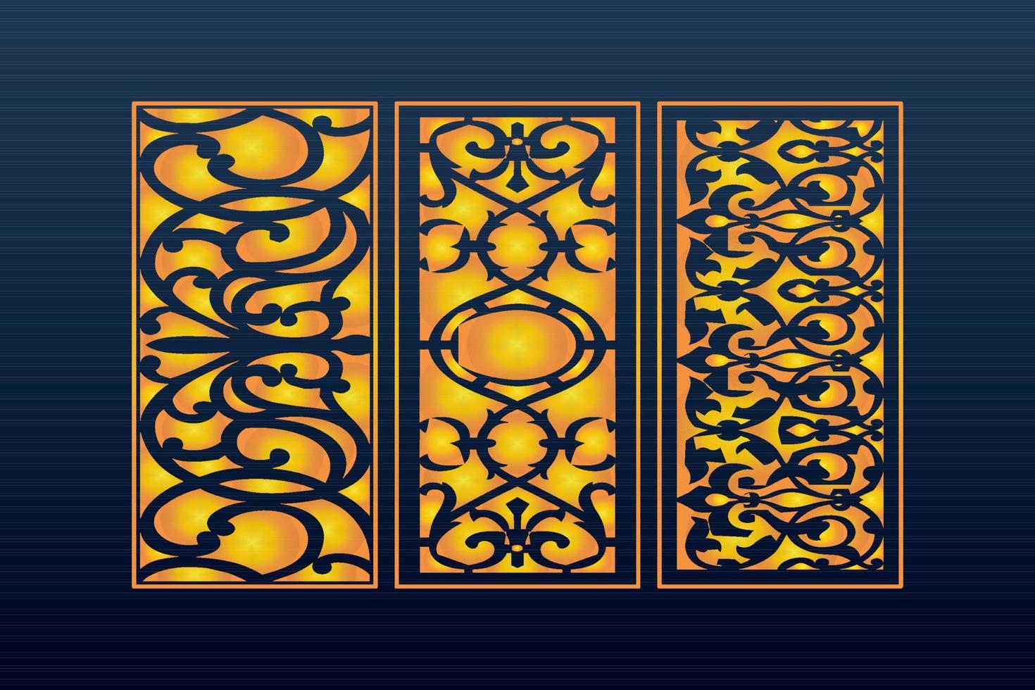 decorativo abstrato geométrico fundo islâmico ornamentos elegantes cartão cnc corte vetor