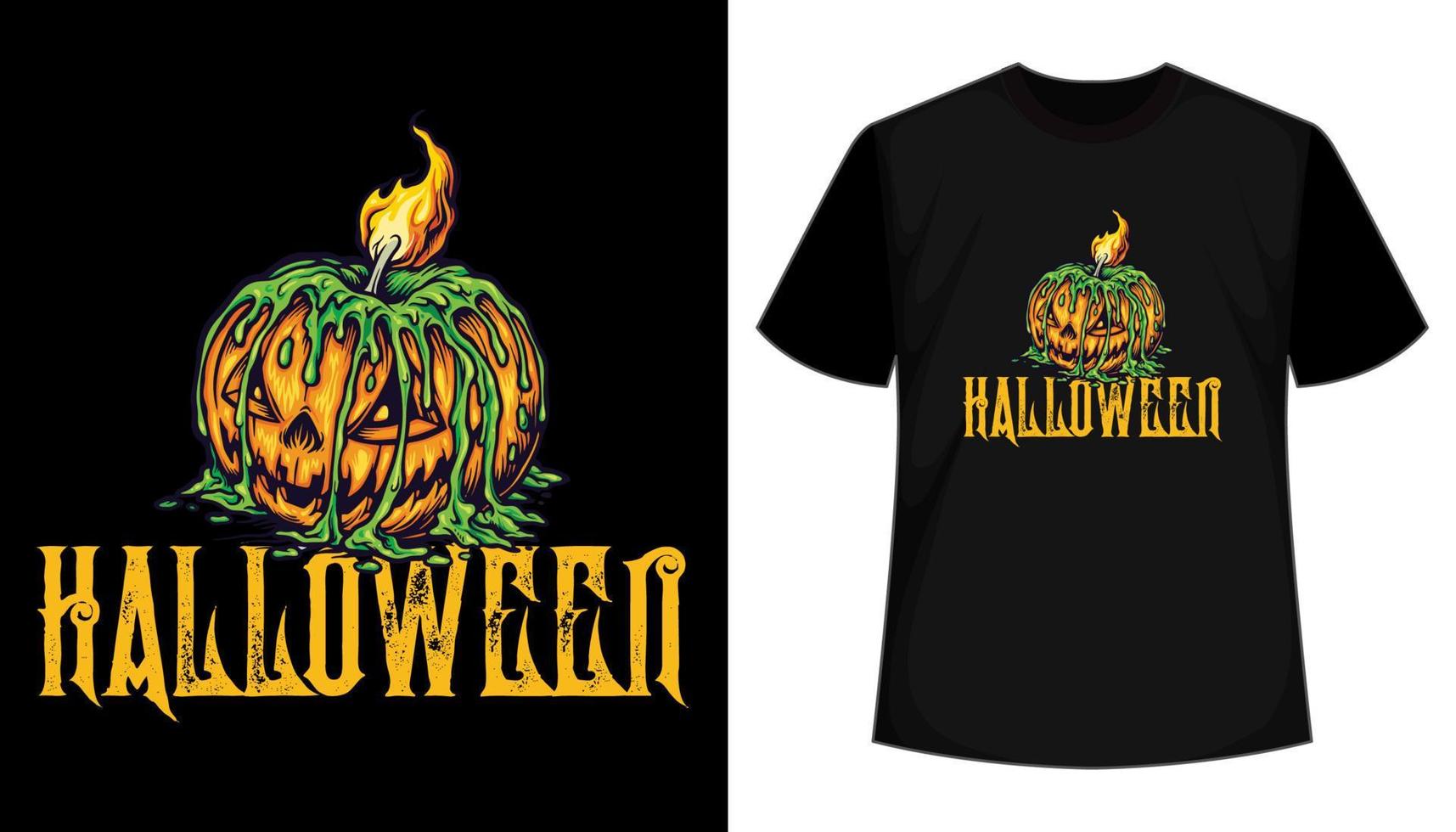 design de camiseta de halloween. ilustração vetorial vetor