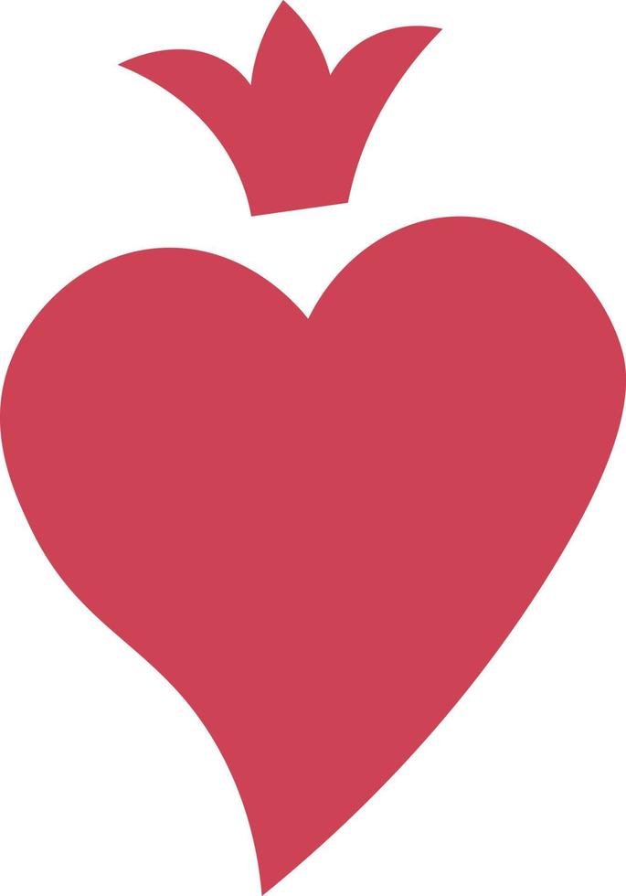ícone de coração vermelho. feliz Dia dos namorados. símbolo de sinal de amor. modelo de cartão simples. objeto gráfico bonito. projeto plano. fundo branco. isolado. ilustração vetorial vetor