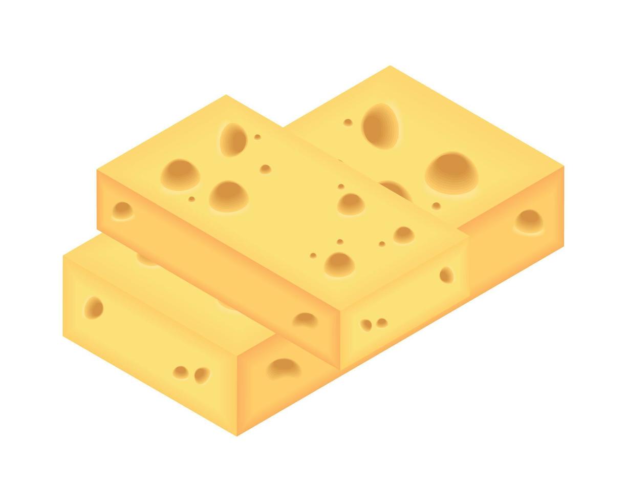 queijo no fundo branco vetor