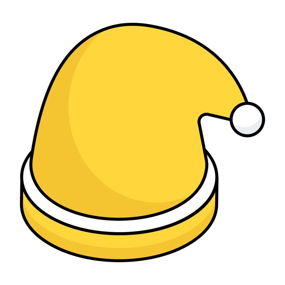 um belo ícone de design de chapéu de natal vetor