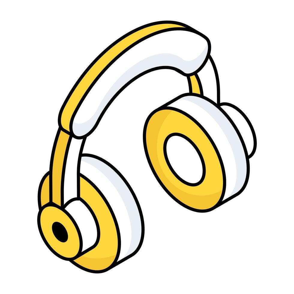 ícone de design editável de fones de ouvido vetor