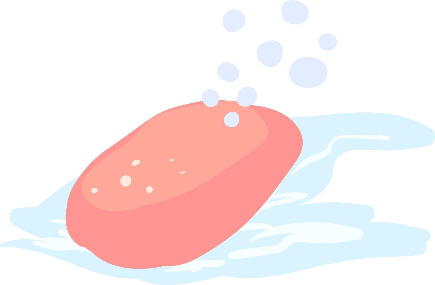 água e sabão rosa, ilustração, vetor em fundo branco
