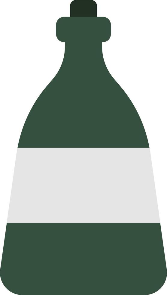 garrafa de rum verde, ilustração, sobre um fundo branco. vetor
