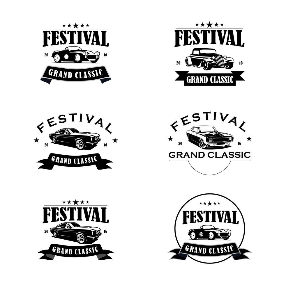 vetor de logotipo clássico grande festival.