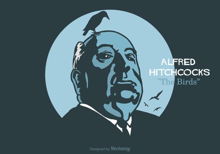 Ilustração vetorial gratuita de Alfred Hitchcock vetor