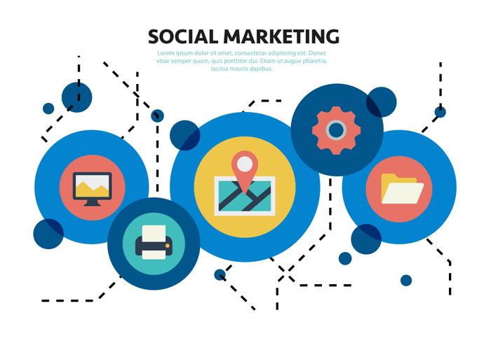 Social Media Marketing de livre Elements Vector