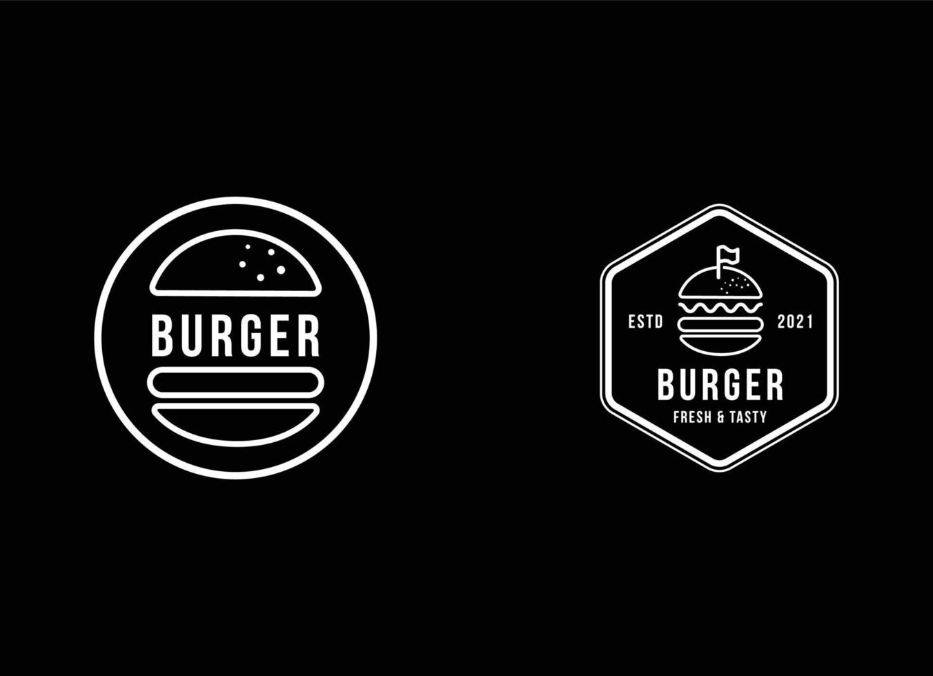 modelo de design de logotipo de hambúrguer de fast food vetor