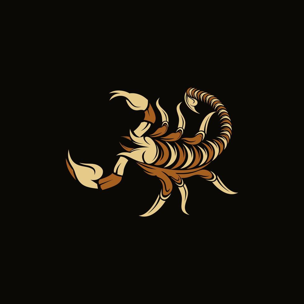 modelo de design de ícone de logotipo de escorpião vetor