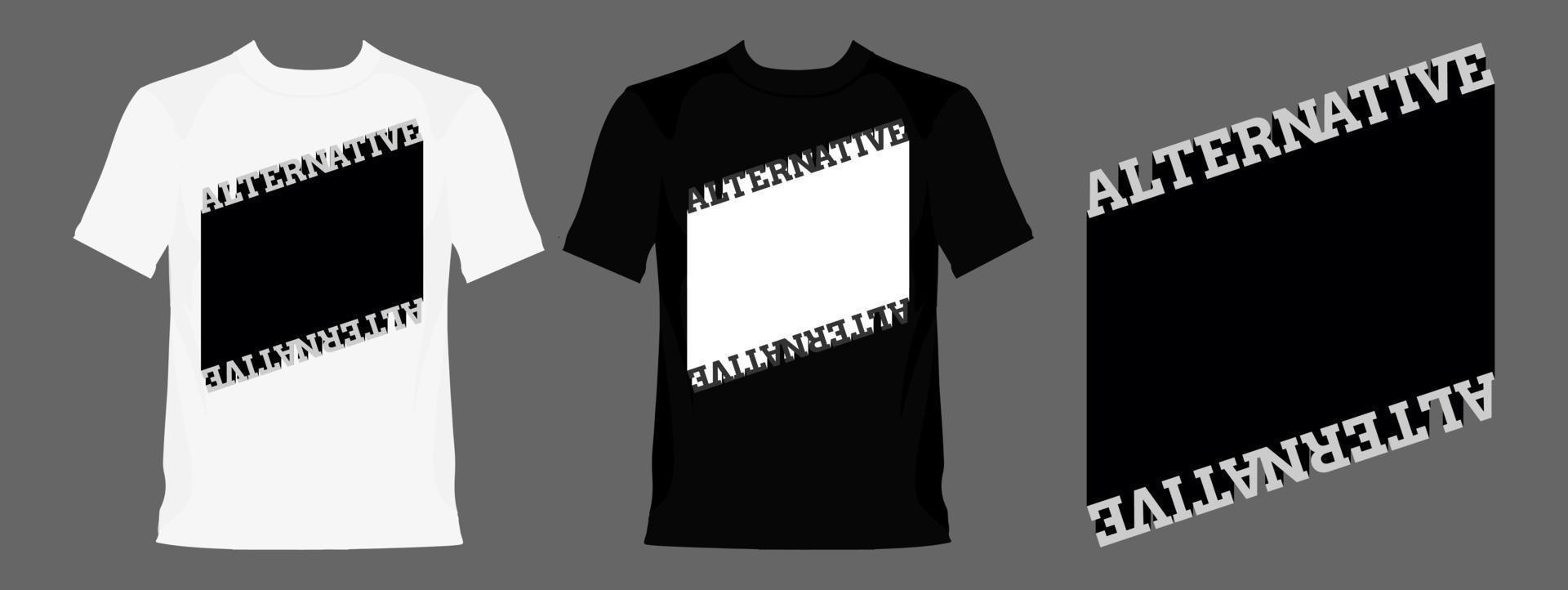 modelo de design de letras de tipografia alternativa para impressão de roupas de moda de camiseta e pôster vetor