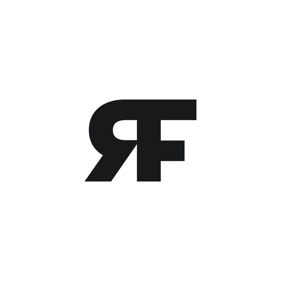 design de logotipo de vetor de monograma de letra abstrata de rf
