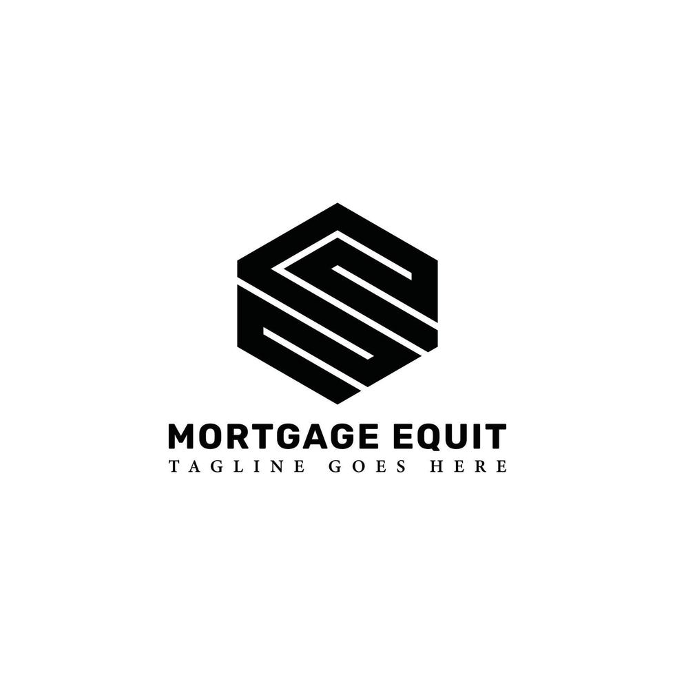 letra inicial abstrata me ou em logotipo na cor preta isolado no fundo branco aplicado para o logotipo da empresa de investimento imobiliário também adequado para as marcas ou empresas têm nome inicial em ou me. vetor