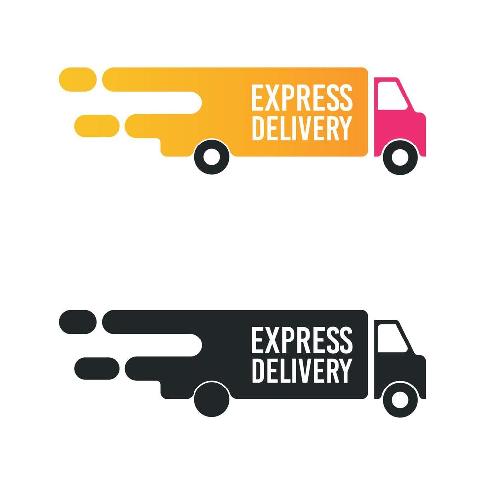 transporte de entrega expressa, caminhão de entrega vetor