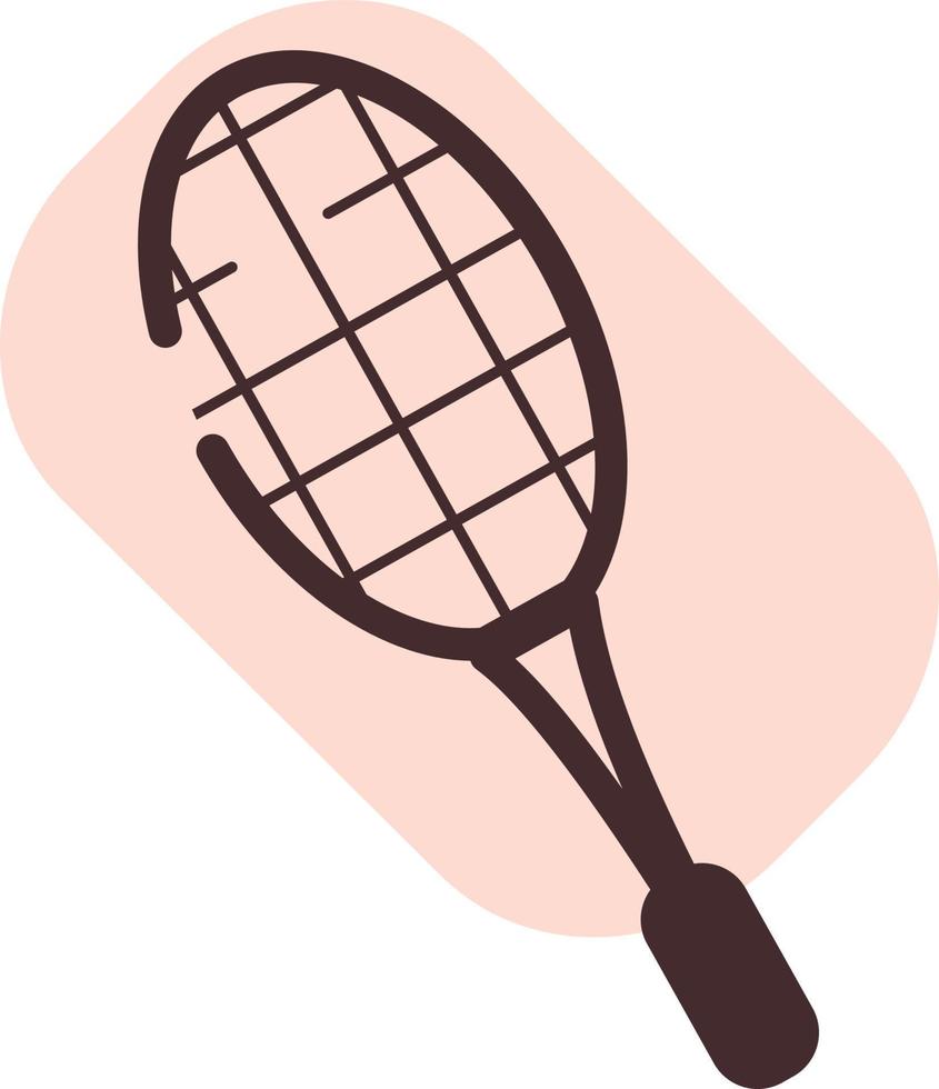 raquete de tênis, ilustração, vetor, sobre um fundo branco. vetor