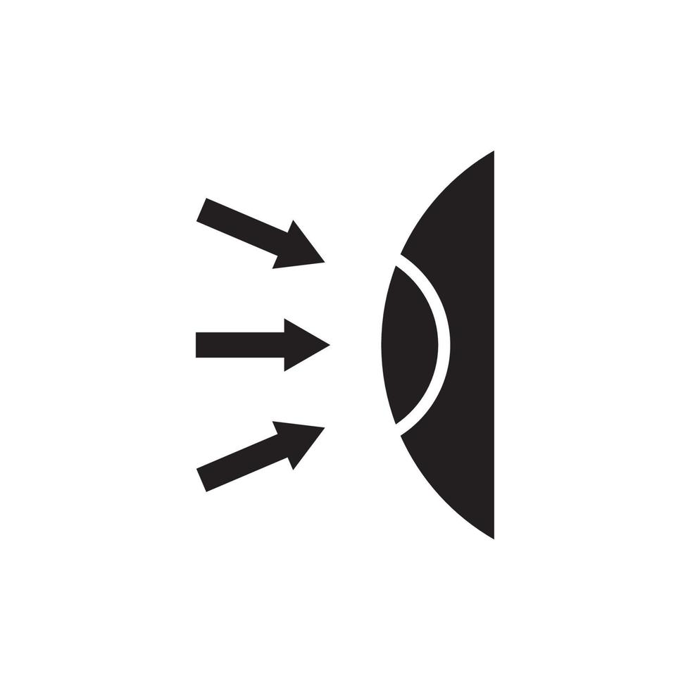 ilustração do efeito da radiação no olho vetor