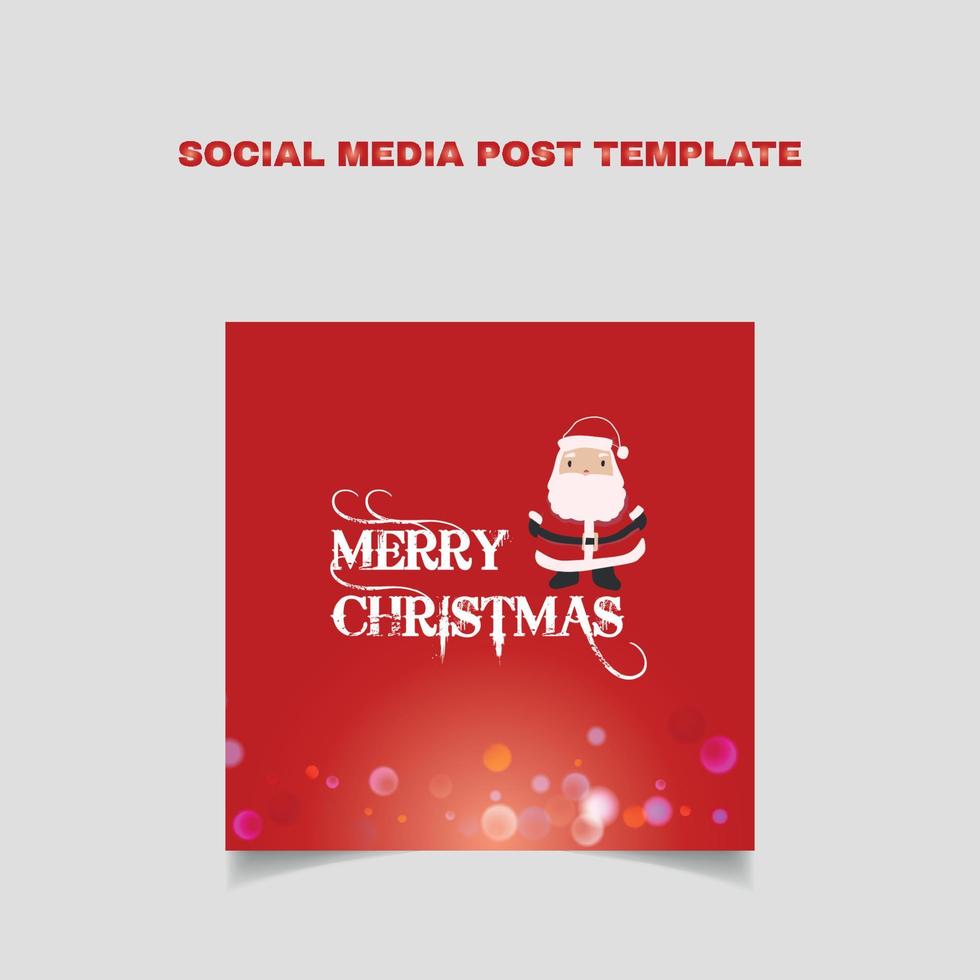 modelo de postagem de mídia social do dia de natal vetor