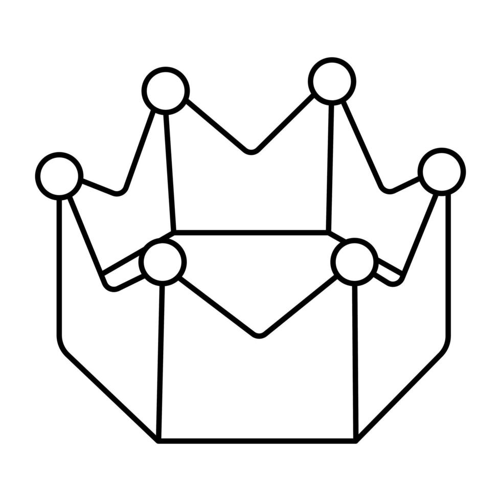ícone de design perfeito da coroa vetor