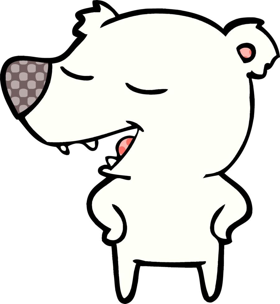 personagem de urso polar vetorial em estilo cartoon vetor