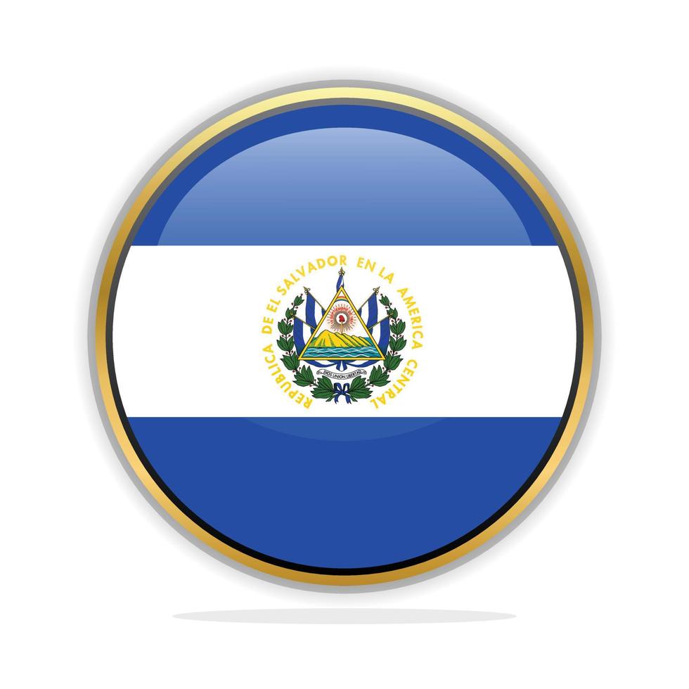 modelo de design de bandeira de botão el salvador vetor